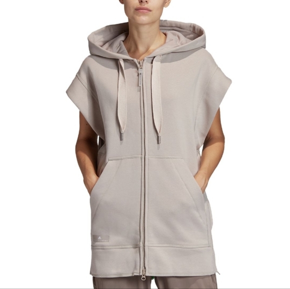 NWT Size L Adidas Stella Mccartney Zip Tank Hoodie - Picture 1 of 11